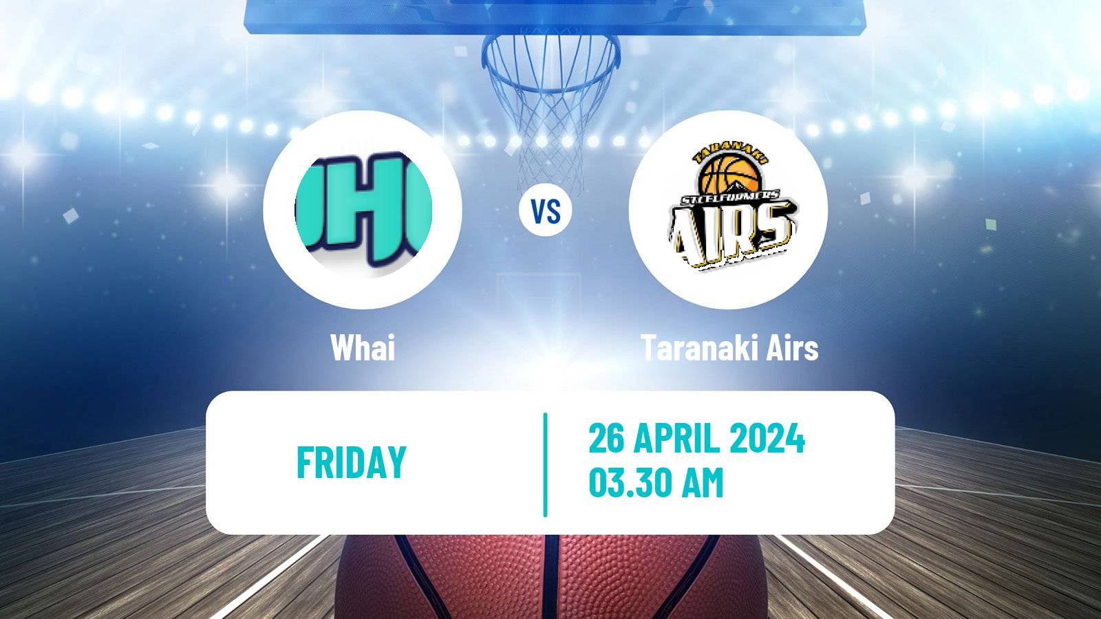 Basketball New Zealand NBL Whai - Taranaki Airs