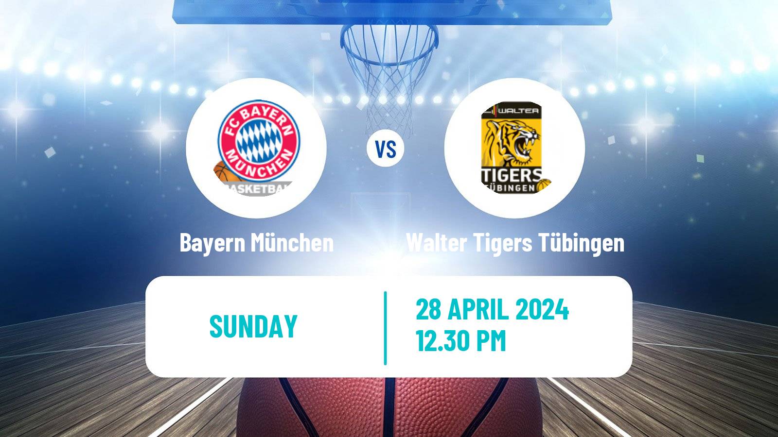 Basketball German BBL Bayern München - Walter Tigers Tübingen