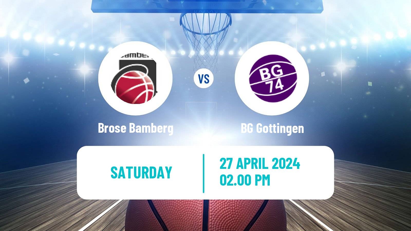Basketball German BBL Brose Bamberg - BG Göttingen