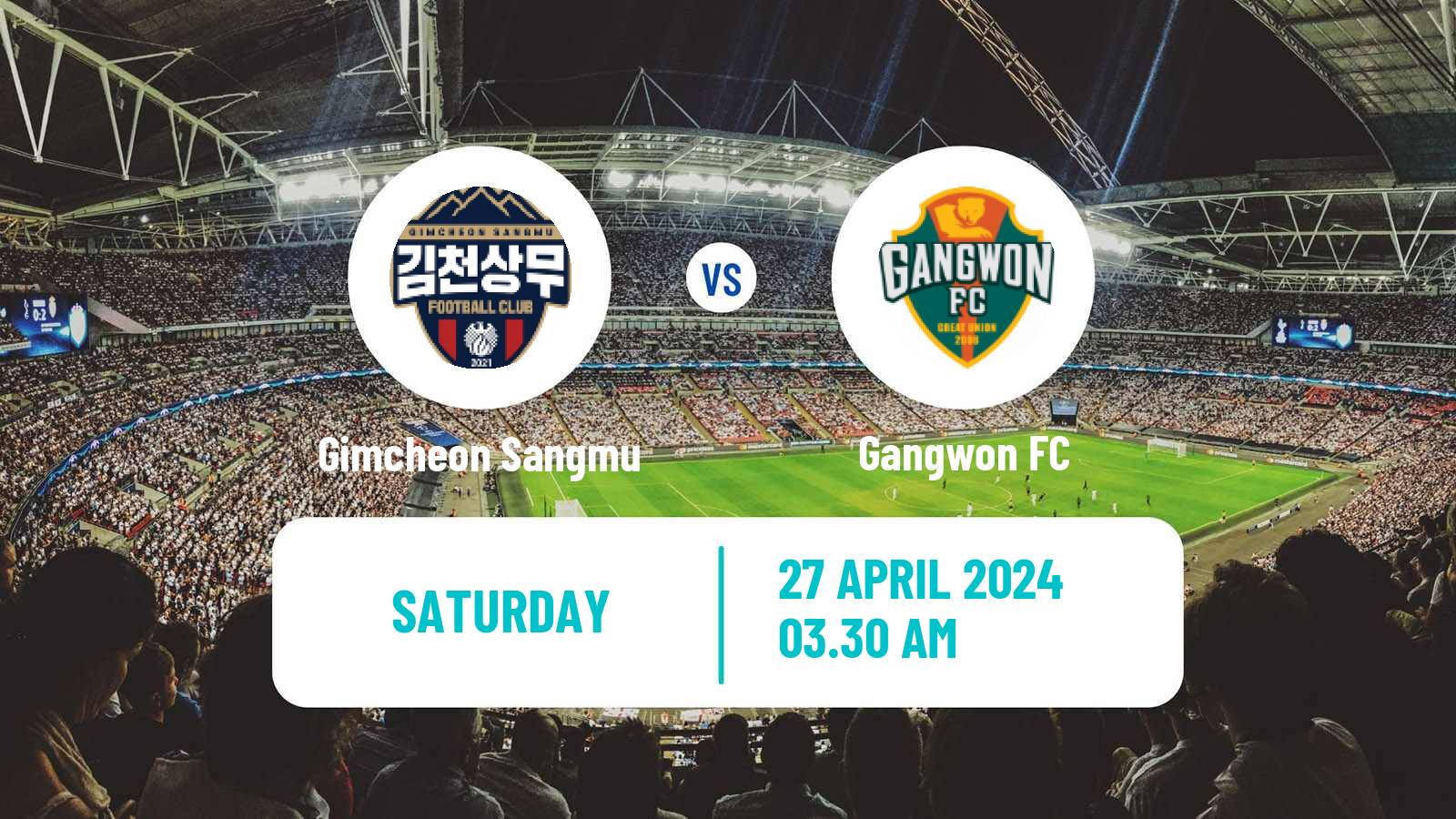 Soccer South Korean K-League 1 Gimcheon Sangmu - Gangwon