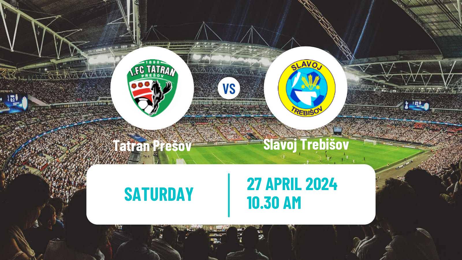 Soccer Slovak 2 Liga Tatran Prešov - Slavoj Trebišov