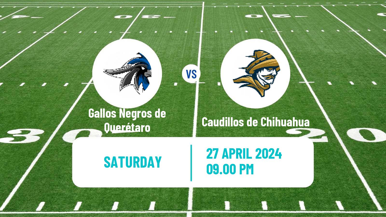American football Mexican LFA Gallos Negros de Querétaro - Caudillos de Chihuahua