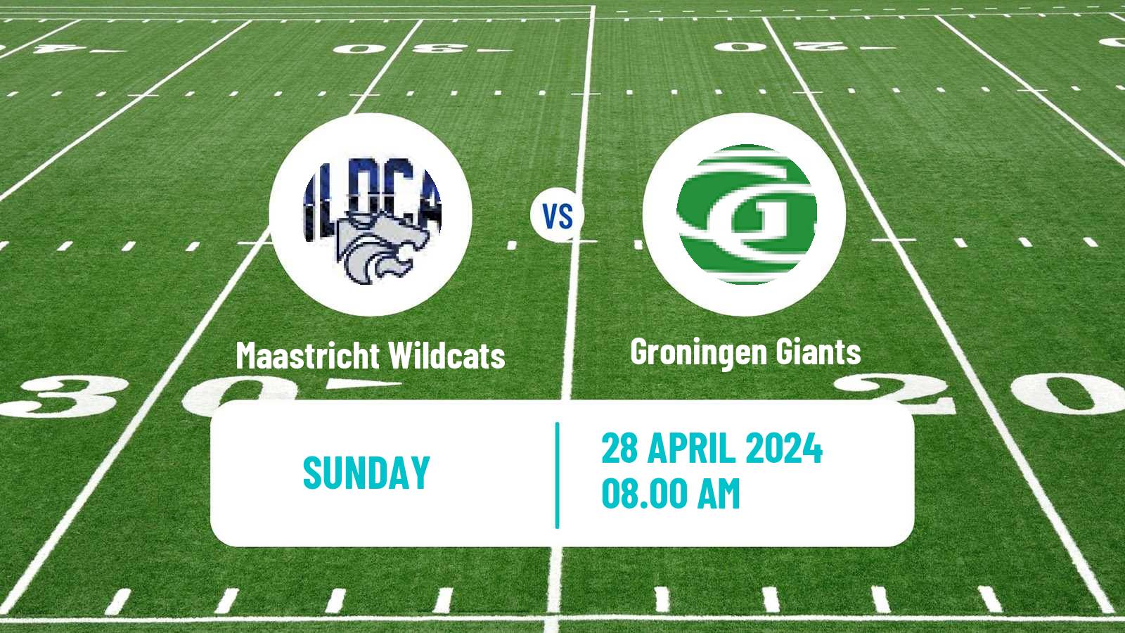 American football Dutch Eredivisie American Football Maastricht Wildcats - Groningen Giants