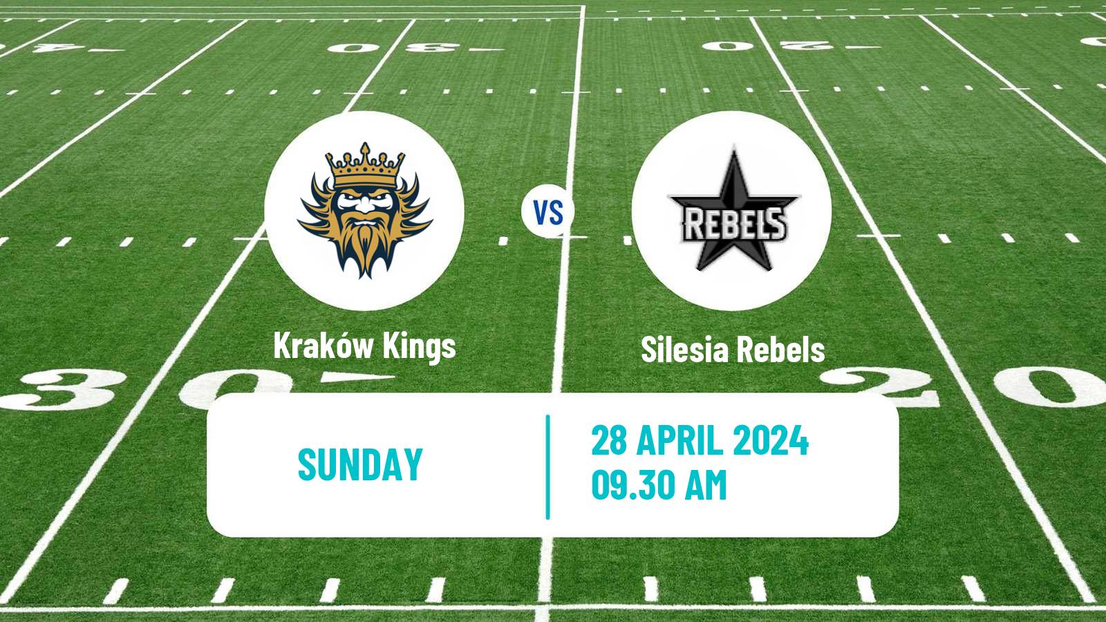 American football Polish PFL 1 Kraków Kings - Silesia Rebels