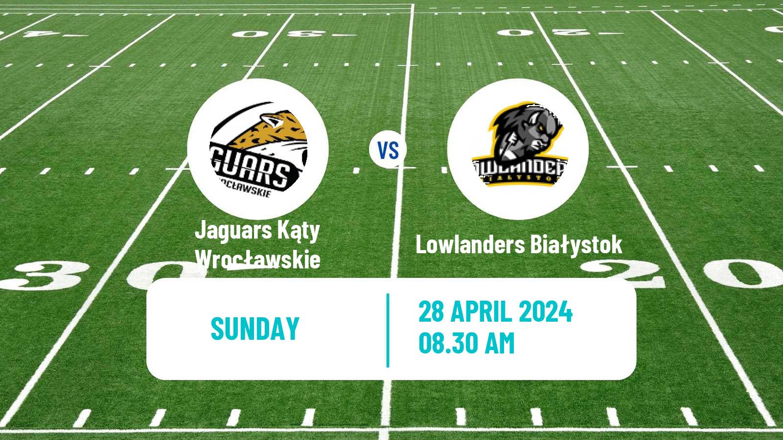 American football Polish PFL 1 Jaguars Kąty Wrocławskie - Lowlanders Białystok