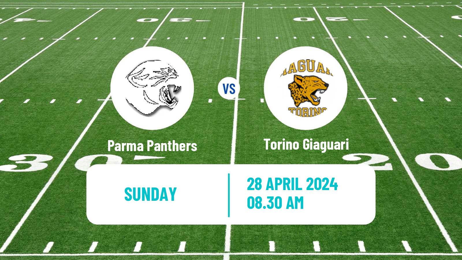 American football Italian IFL Parma Panthers - Torino Giaguari