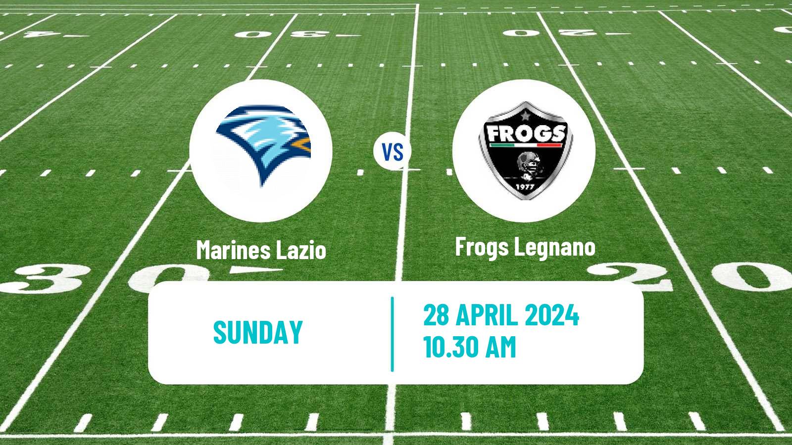 American football Italian IFL Marines Lazio - Frogs Legnano