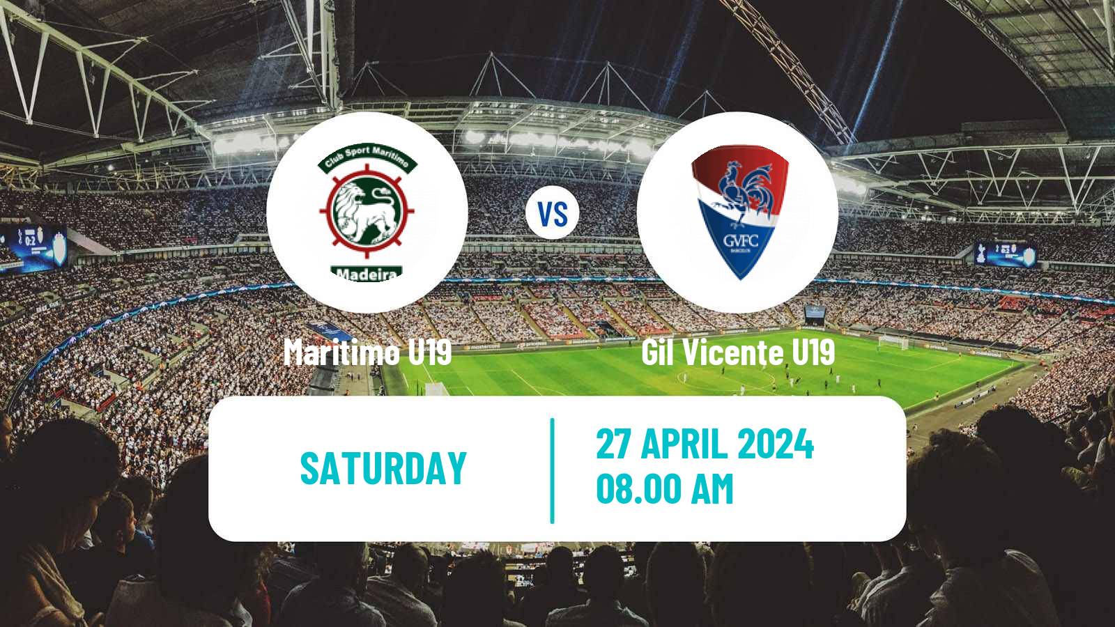 Soccer Portuguese Campeonato Nacional U19 Maritimo U19 - Gil Vicente U19