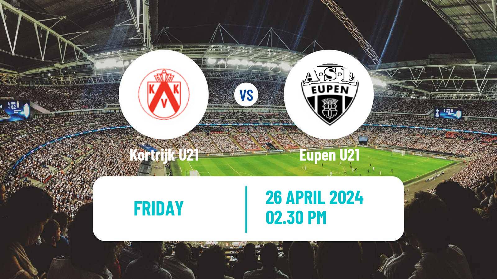Soccer Belgian Pro League U21 Kortrijk U21 - Eupen U21