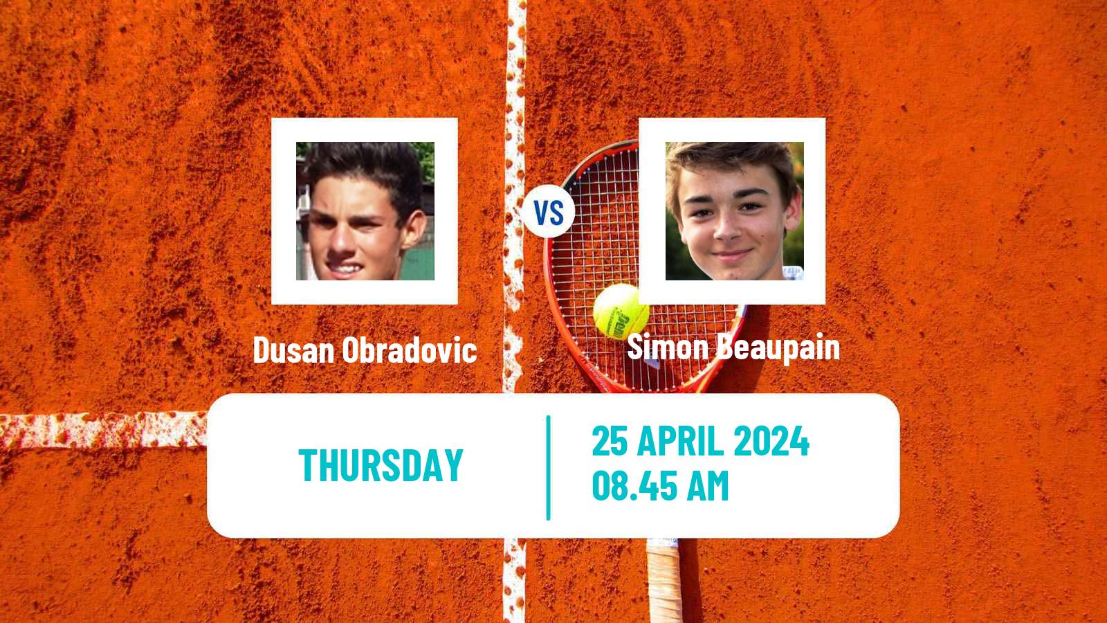 Tennis ITF M15 Meerbusch Men Dusan Obradovic - Simon Beaupain
