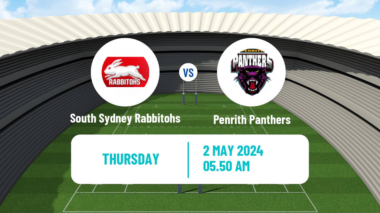 Rugby league Australian NRL South Sydney Rabbitohs - Penrith Panthers