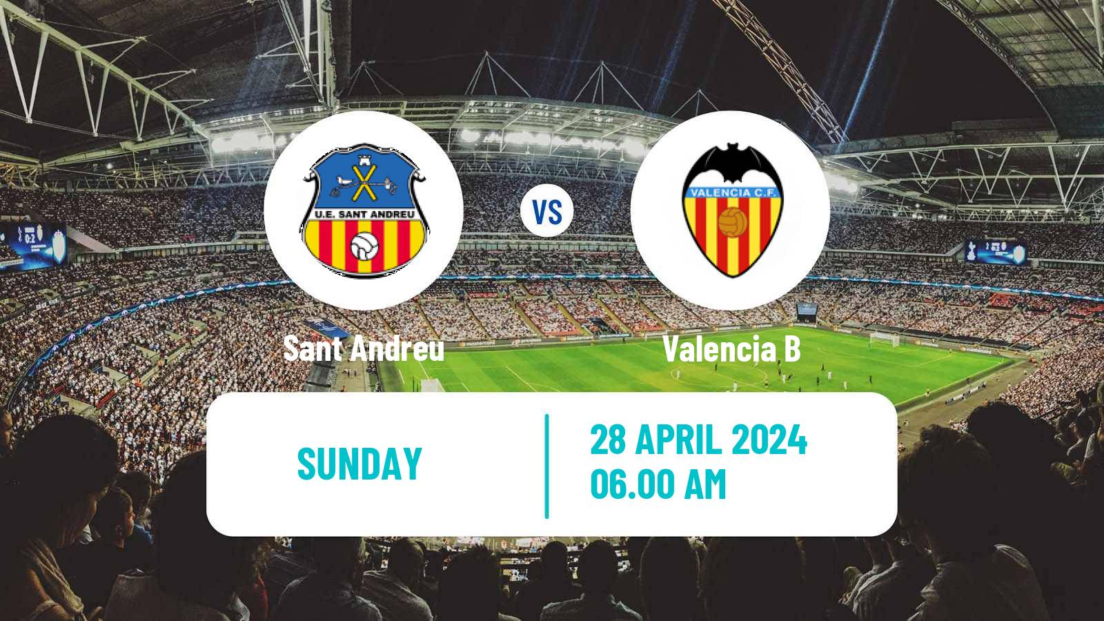 Soccer Spanish Segunda RFEF - Group 3 Sant Andreu - Valencia B