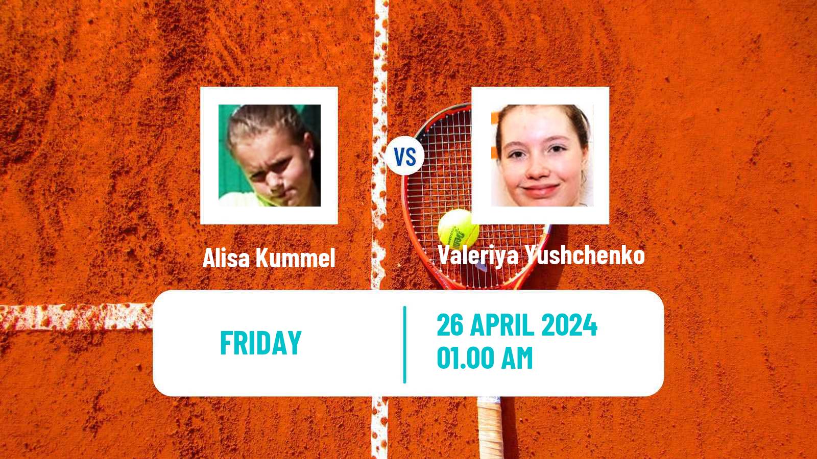 Tennis ITF W15 Shymkent 2 Women Alisa Kummel - Valeriya Yushchenko