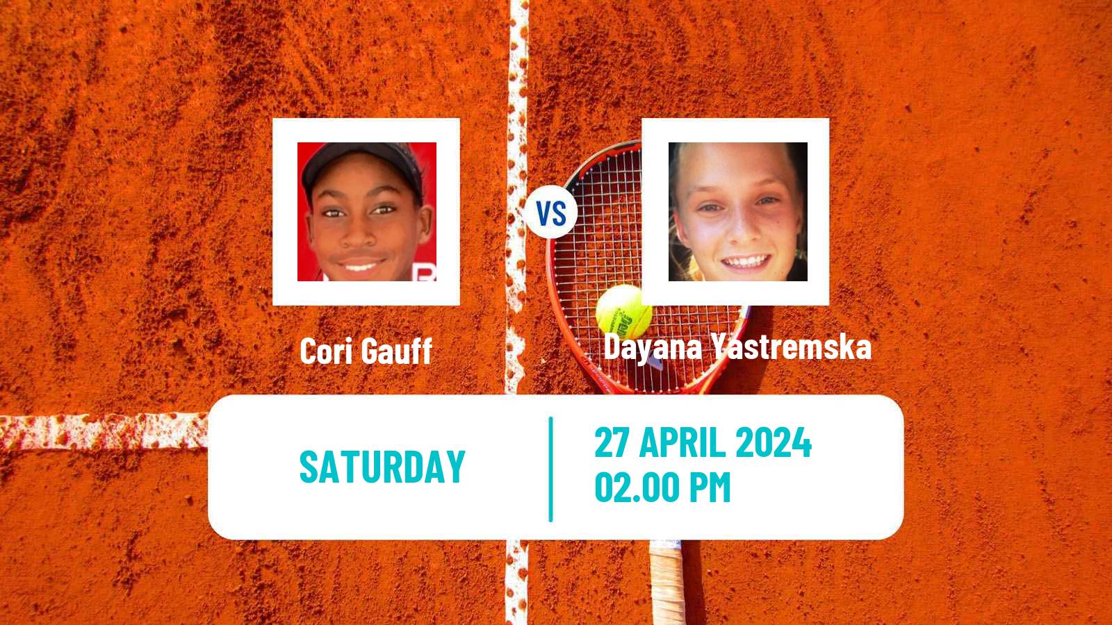 Tennis WTA Madrid Cori Gauff - Dayana Yastremska