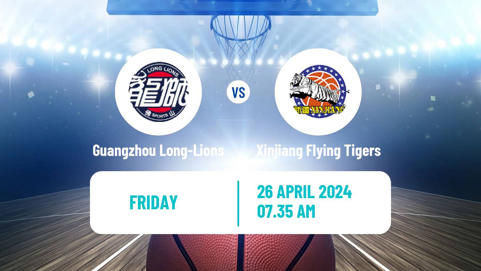 Basketball CBA Guangzhou Long-Lions - Xinjiang Flying Tigers