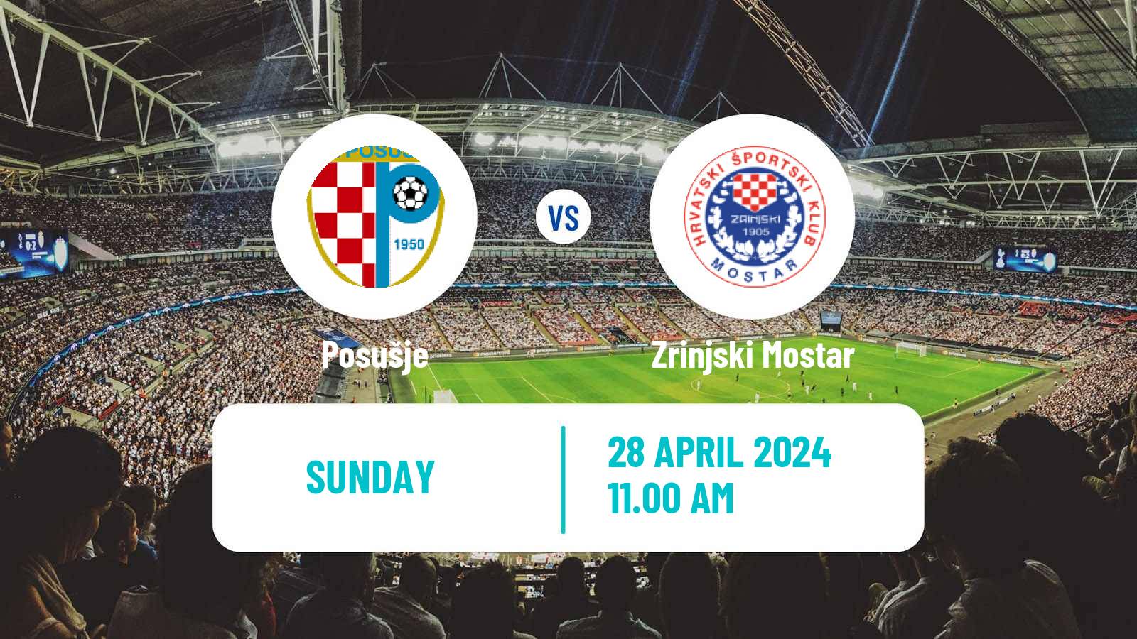 Soccer Bosnian Premier League Posušje - Zrinjski Mostar