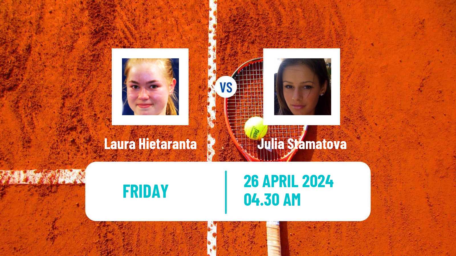Tennis ITF W15 Antalya 11 Women Laura Hietaranta - Julia Stamatova