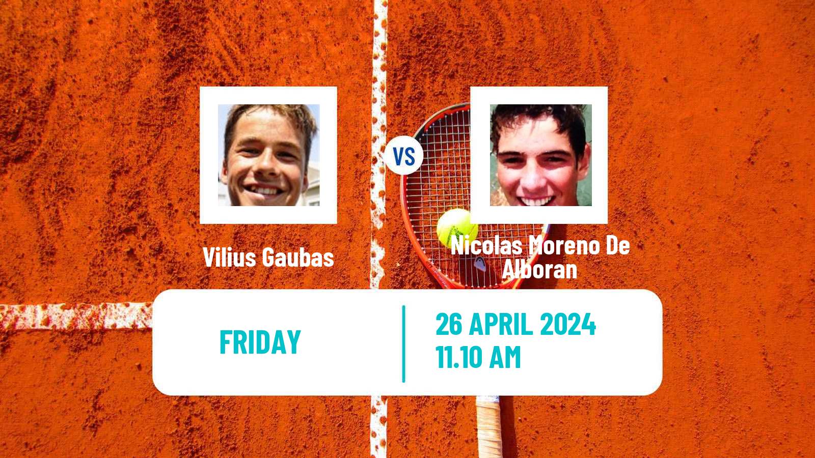 Tennis Rome Challenger Men Vilius Gaubas - Nicolas Moreno De Alboran