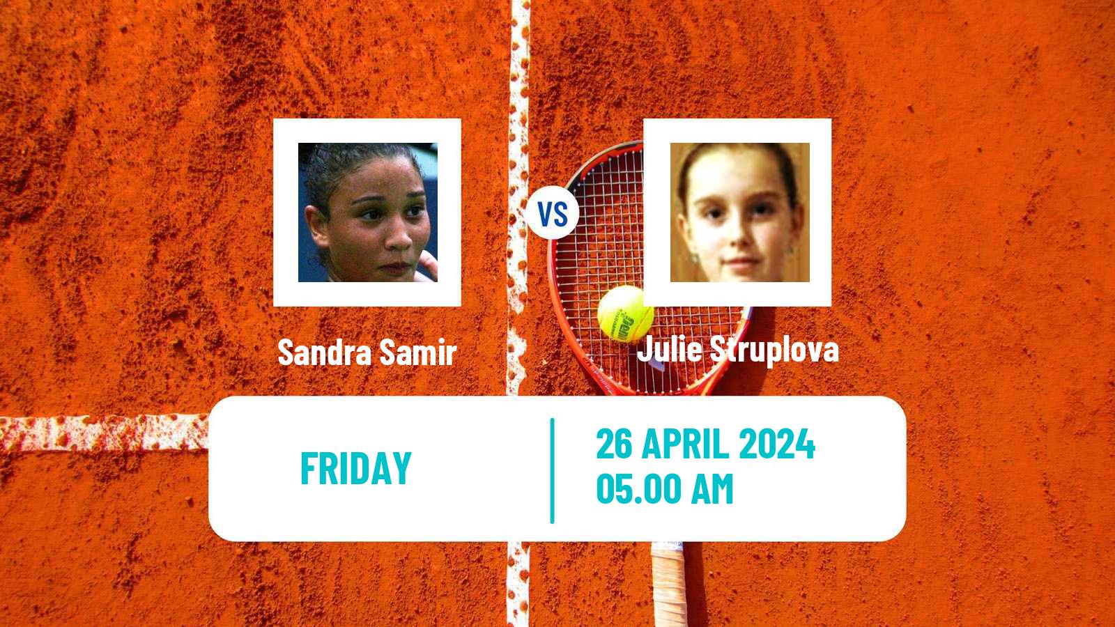 Tennis ITF W35 Hammamet 6 Women Sandra Samir - Julie Struplova