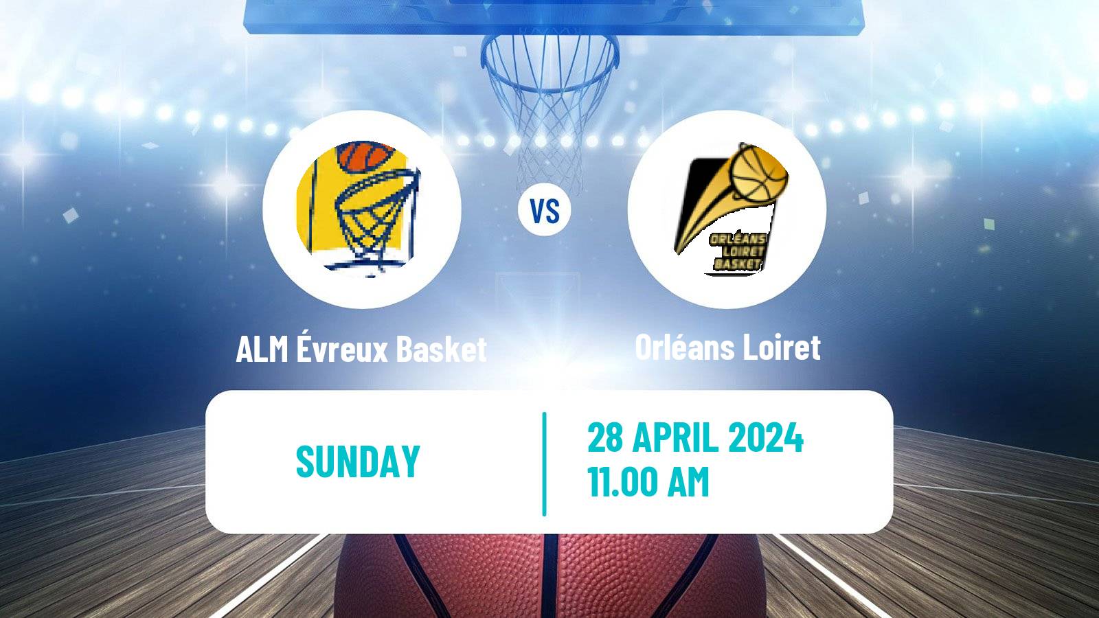 Basketball French LNB Pro B ALM Évreux Basket - Orléans Loiret