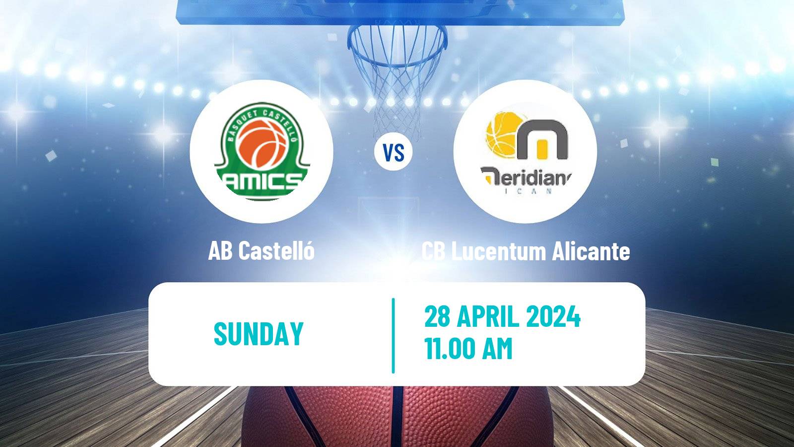 Basketball Spanish LEB Oro Castelló - CB Lucentum Alicante