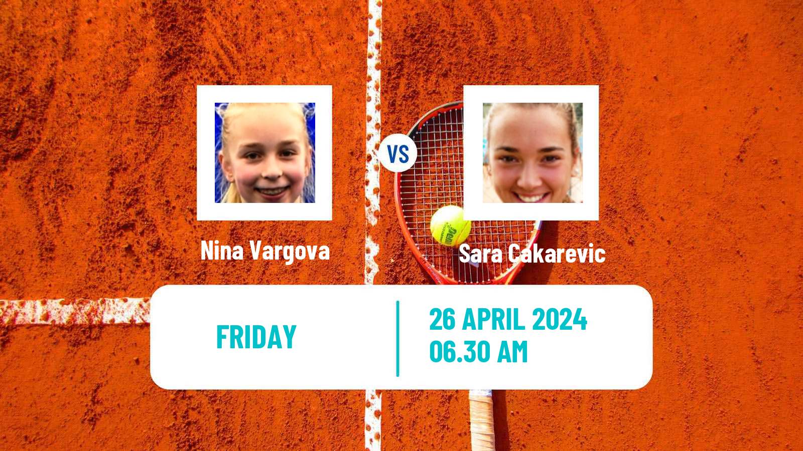 Tennis ITF W35 Hammamet 6 Women Nina Vargova - Sara Cakarevic