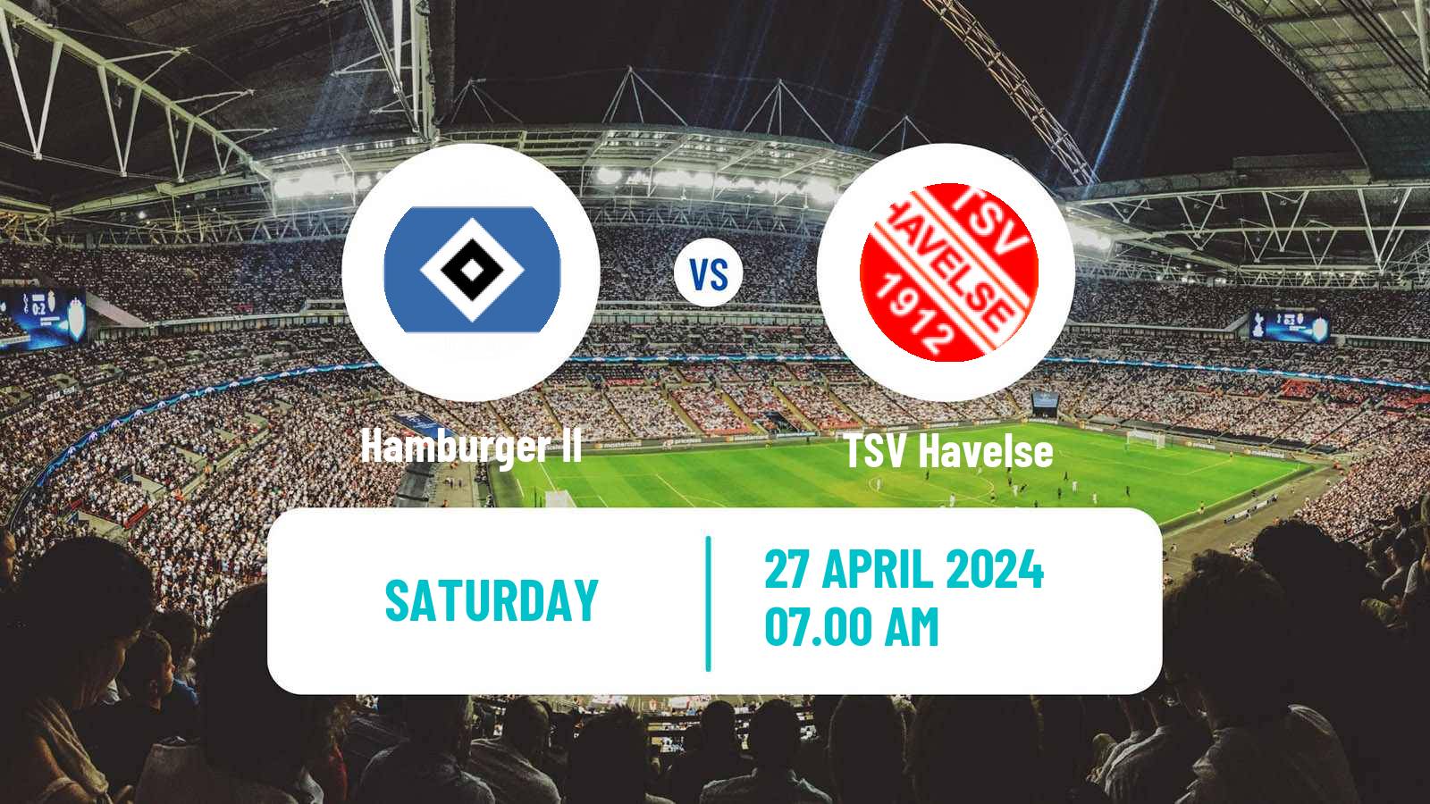 Soccer German Regionalliga North Hamburger II - TSV Havelse