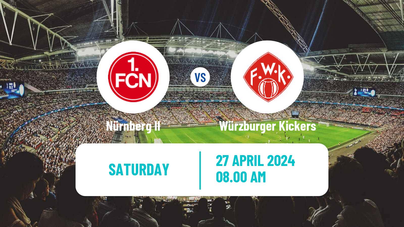 Soccer German Regionalliga Bayern Nürnberg II - Würzburger Kickers