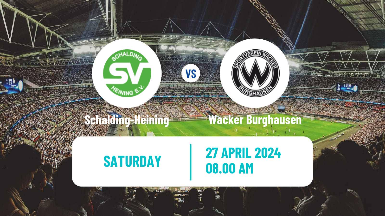 Soccer German Regionalliga Bayern Schalding-Heining - Wacker Burghausen