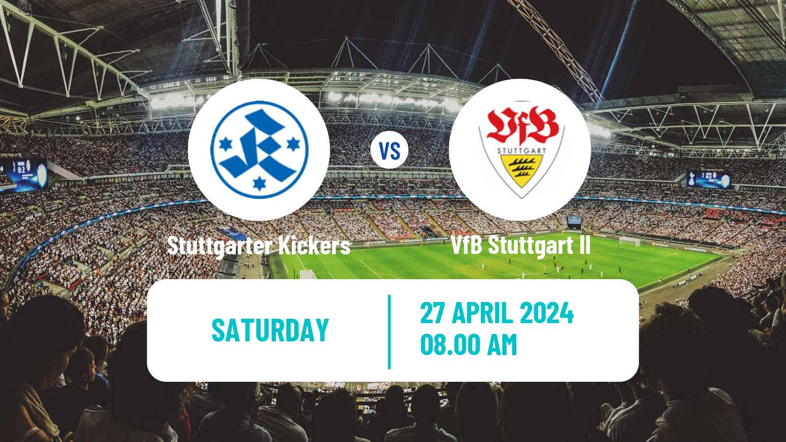 Soccer German Regionalliga Sudwest Stuttgarter Kickers - VfB Stuttgart II