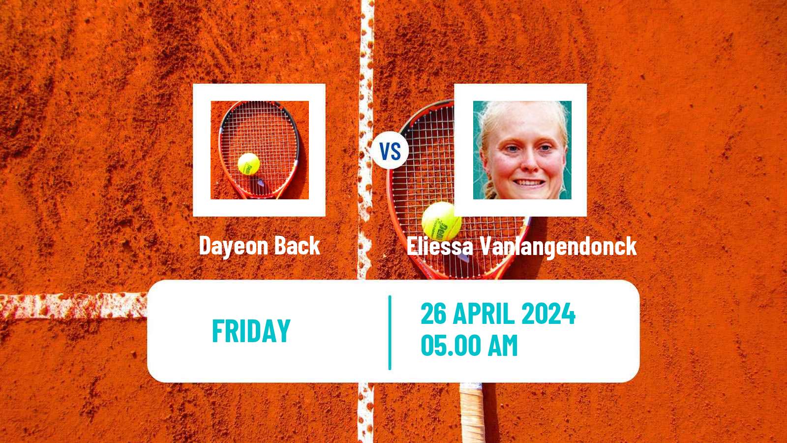 Tennis ITF W15 Monastir 15 Women Dayeon Back - Eliessa Vanlangendonck