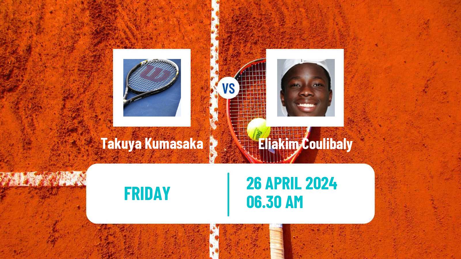 Tennis ITF M15 Monastir 17 Men Takuya Kumasaka - Eliakim Coulibaly