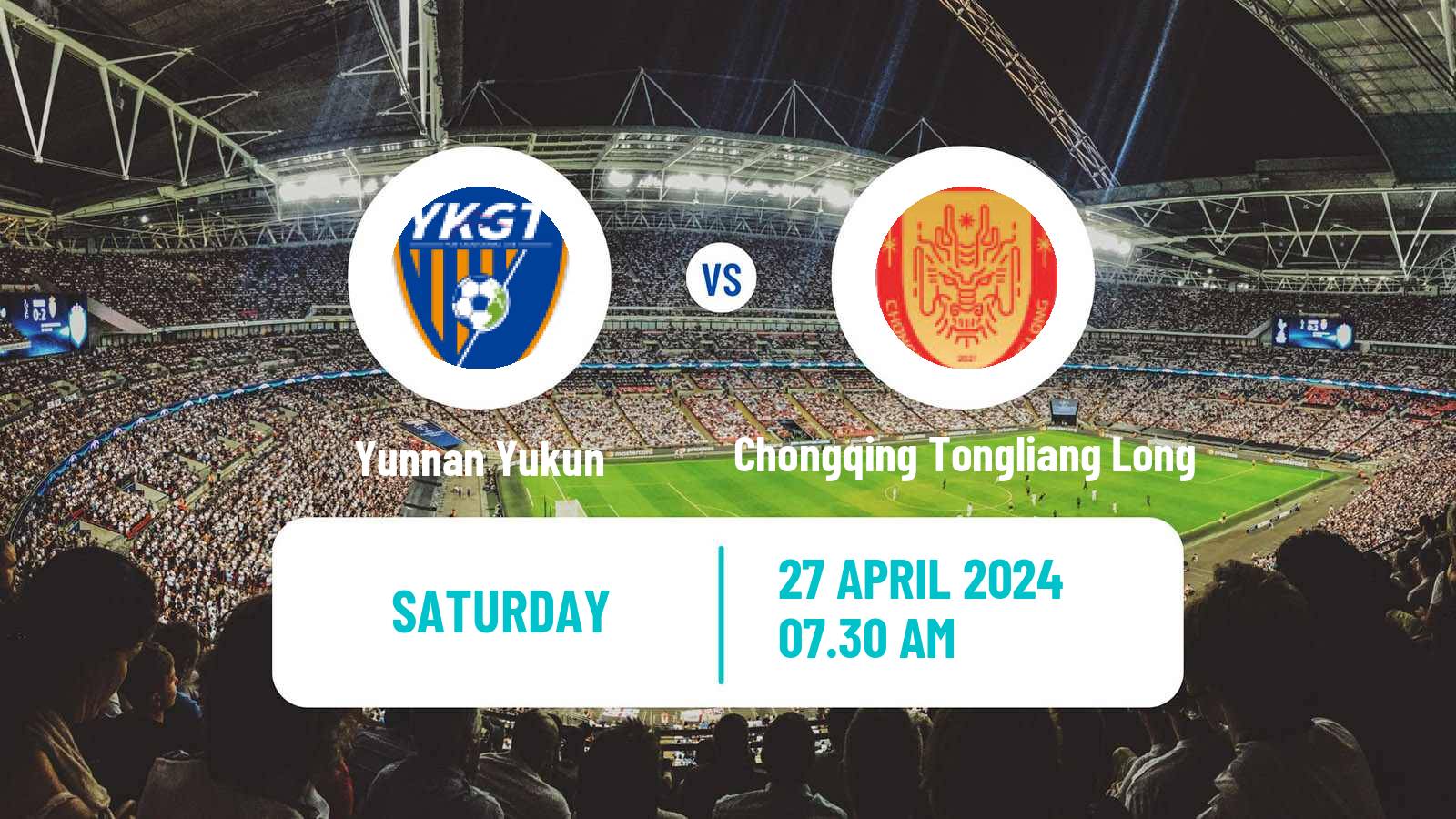 Soccer Chinese Jia League Yunnan Yukun - Chongqing Tongliang Long
