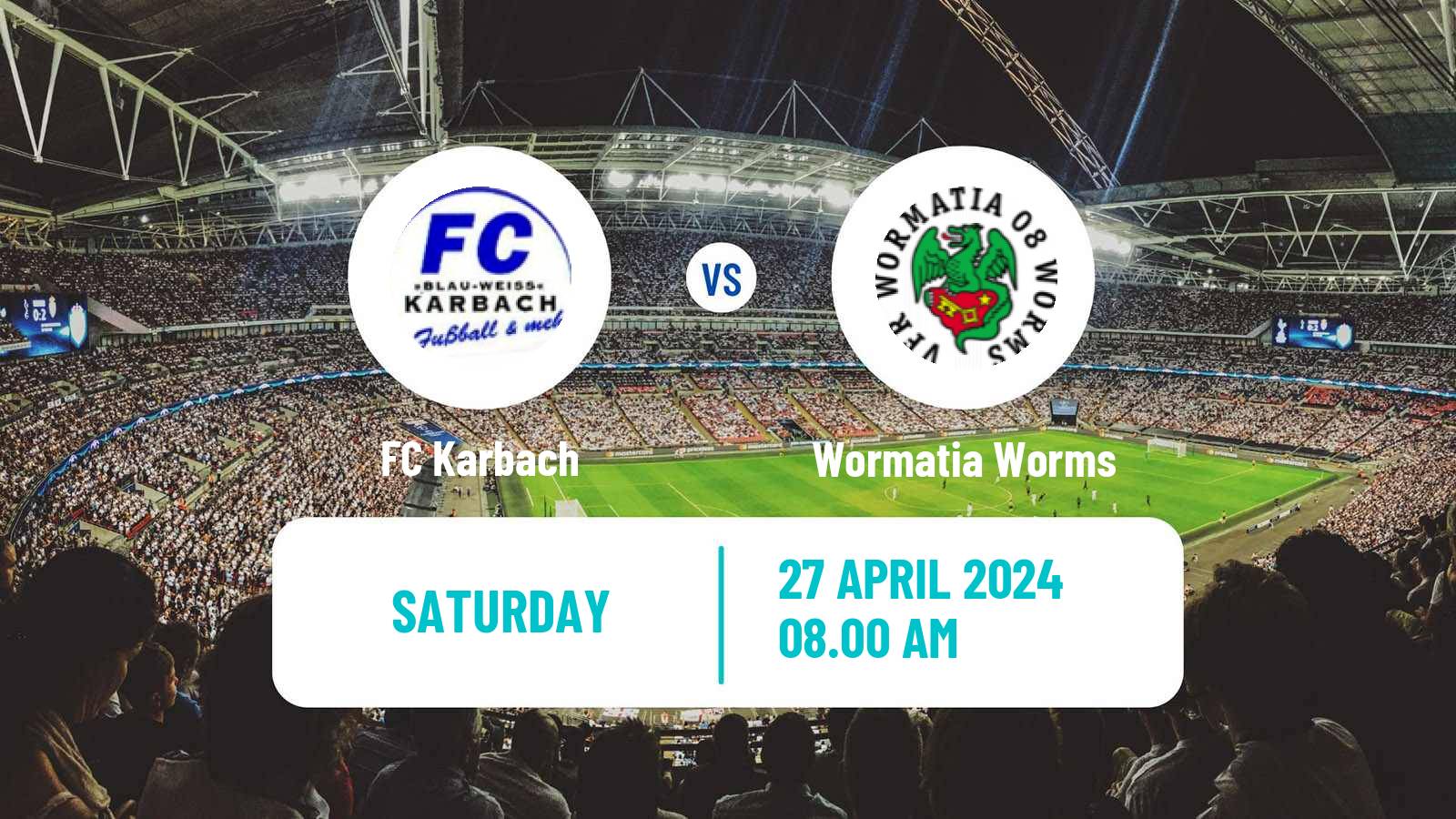 Soccer German Oberliga Rheinland-Pfalz/Saar Karbach - Wormatia Worms