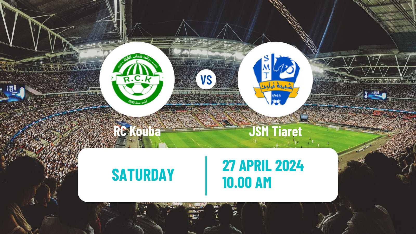 Soccer Algerian Ligue 2 Kouba - JSM Tiaret