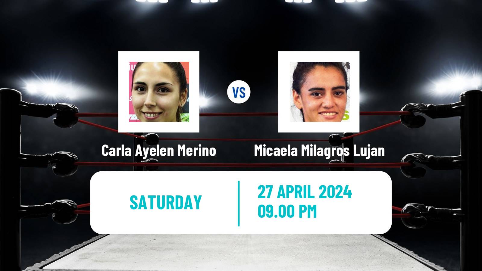 Boxing Super Flyweight South American Argentina Fab Titles Women Carla Ayelen Merino - Micaela Milagros Lujan