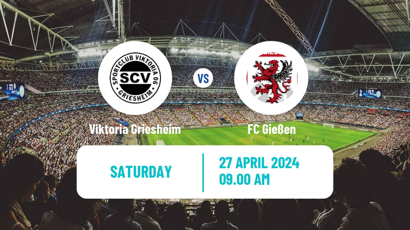 Soccer German Oberliga Hessen Viktoria Griesheim - Gießen