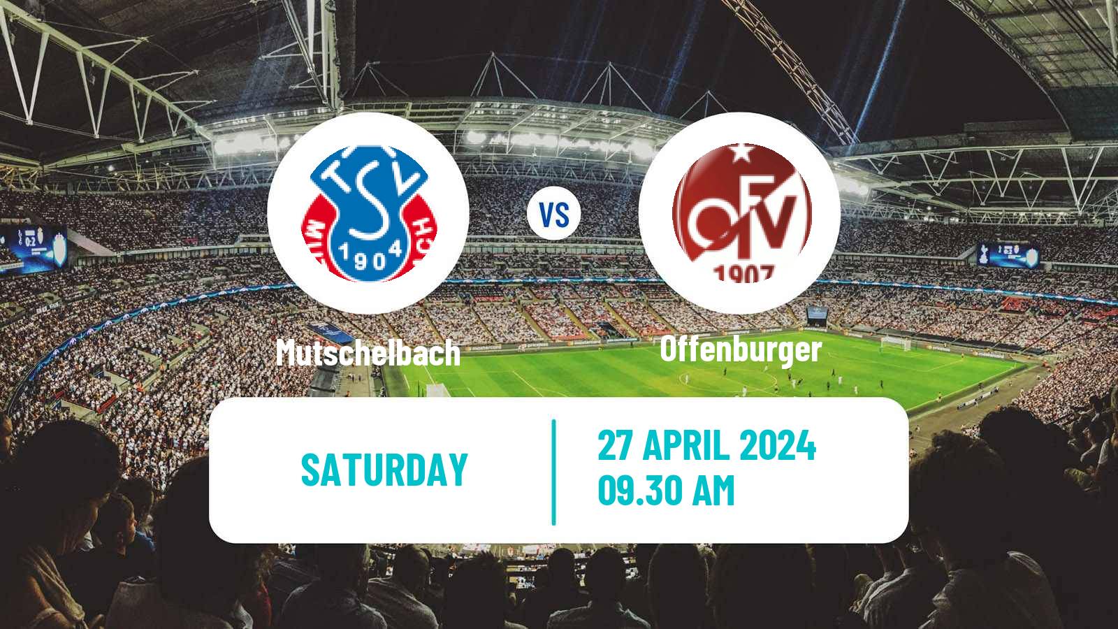 Soccer German Oberliga Baden-Württemberg Mutschelbach - Offenburger