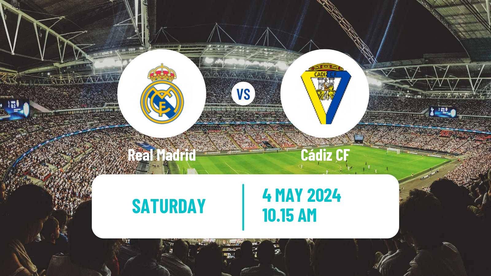 Soccer Spanish LaLiga Real Madrid - Cádiz