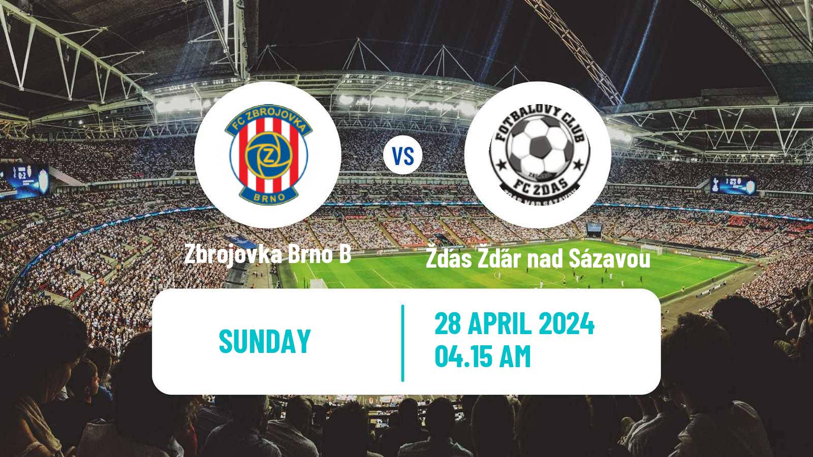 Soccer Czech Division D Zbrojovka Brno B - Žďas Žďár nad Sázavou