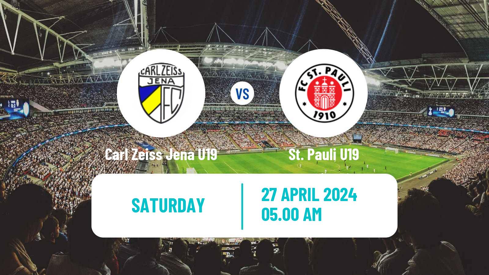 Soccer German Junioren Bundesliga North Carl Zeiss Jena U19 - St. Pauli U19