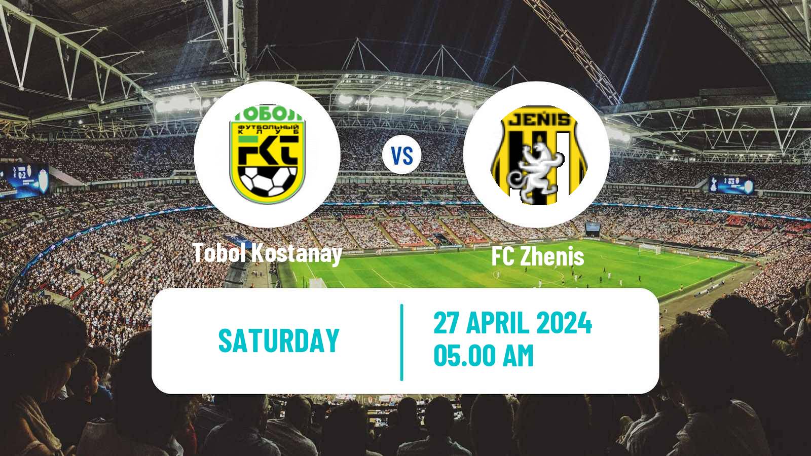 Soccer Kazakh Premier League Tobol Kostanay - Zhenis