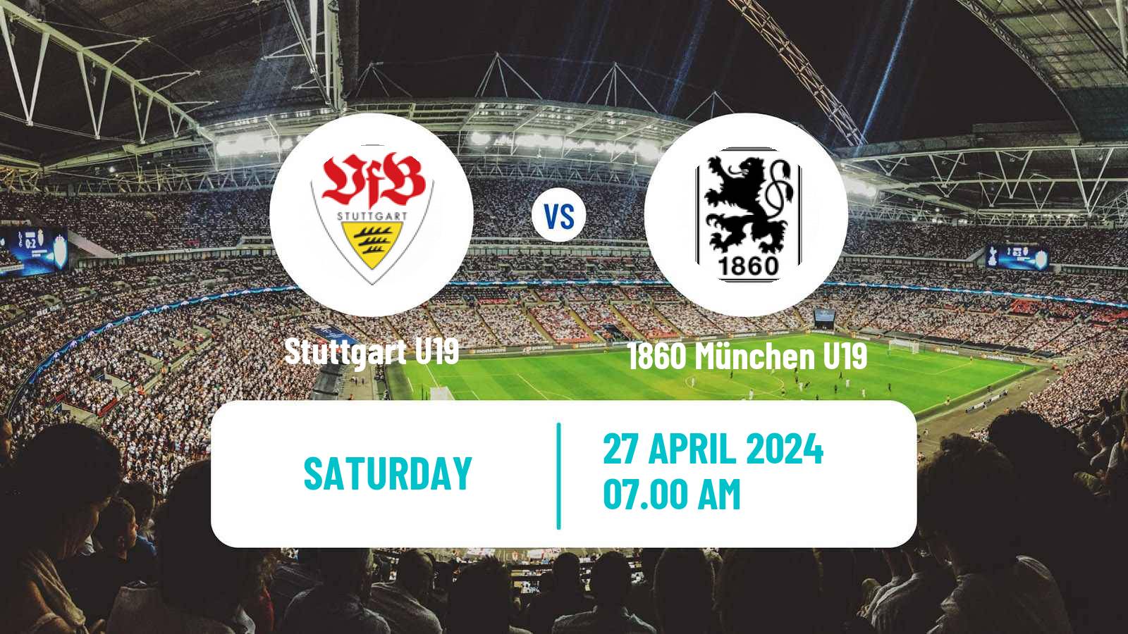 Soccer German Junioren Bundesliga South Stuttgart U19 - 1860 München U19