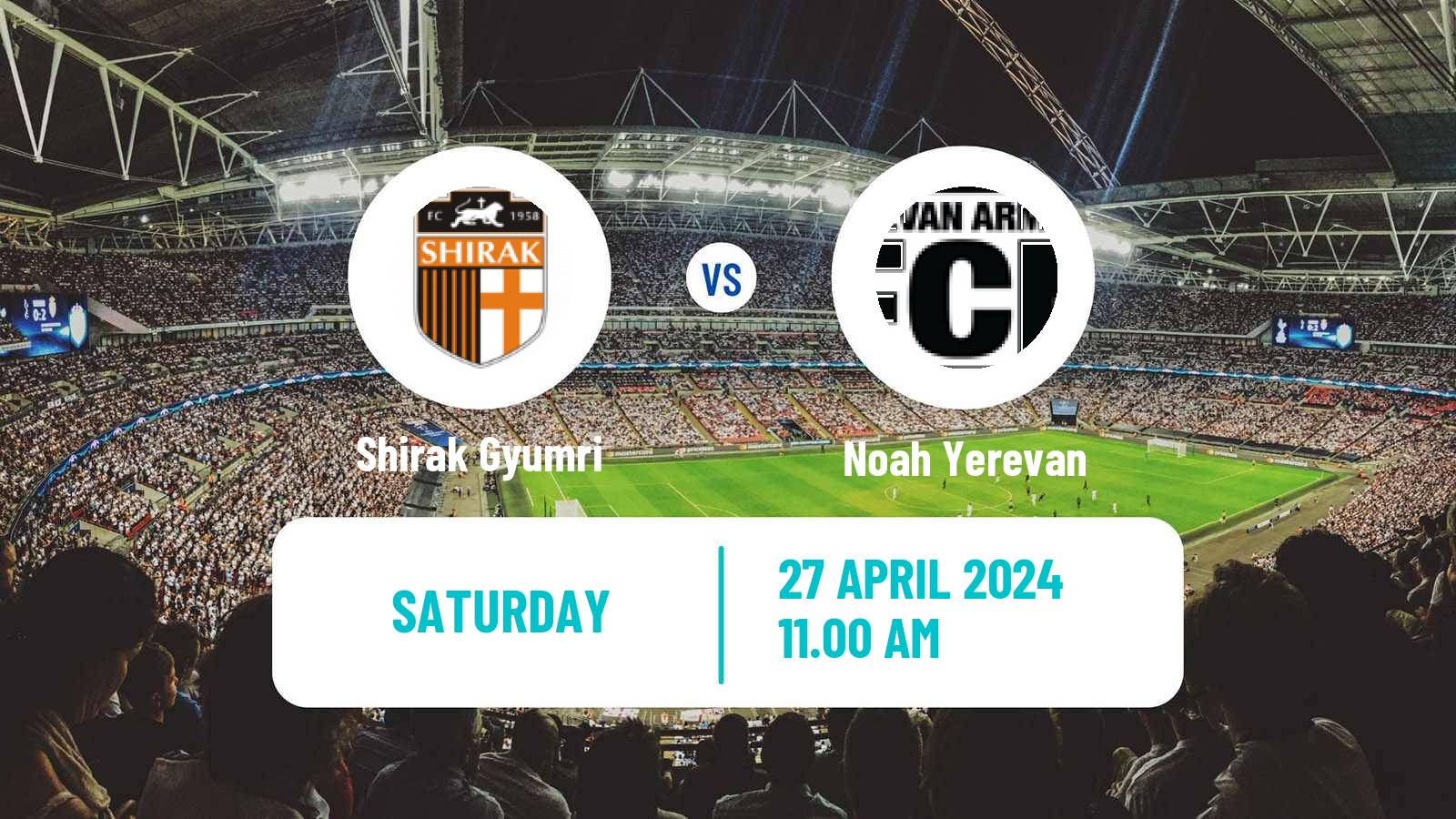 Soccer Armenian Premier League Shirak Gyumri - Noah Yerevan