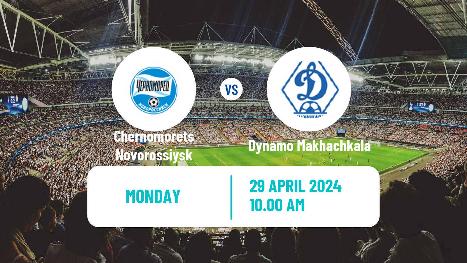 Soccer Russian FNL Chernomorets Novorossiysk - Dynamo Makhachkala