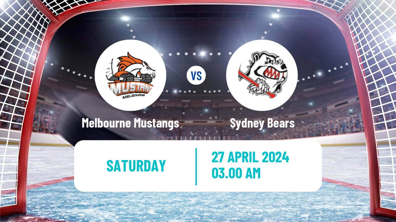 Hockey Australian Ice Hockey League Melbourne Mustangs - Sydney Bears