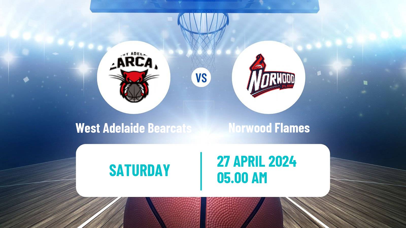 Basketball Australian NBL1 Central Women West Adelaide Bearcats - Norwood Flames