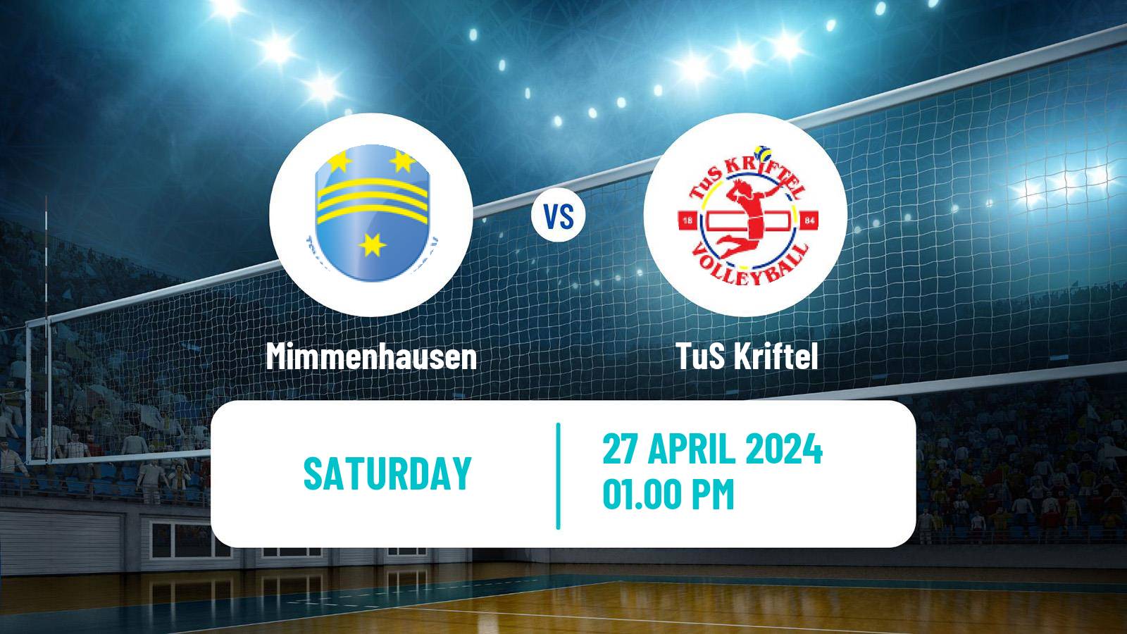 Volleyball German 2 Bundesliga South Volleyball Mimmenhausen - Kriftel