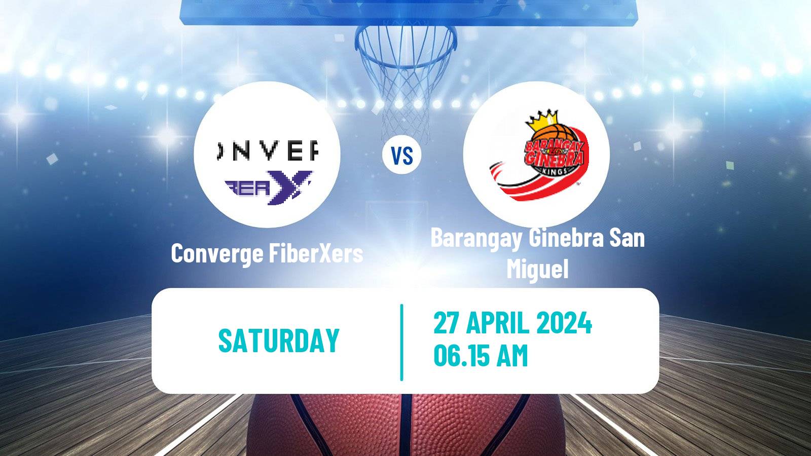 Basketball Philippines Cup Converge FiberXers - Barangay Ginebra San Miguel
