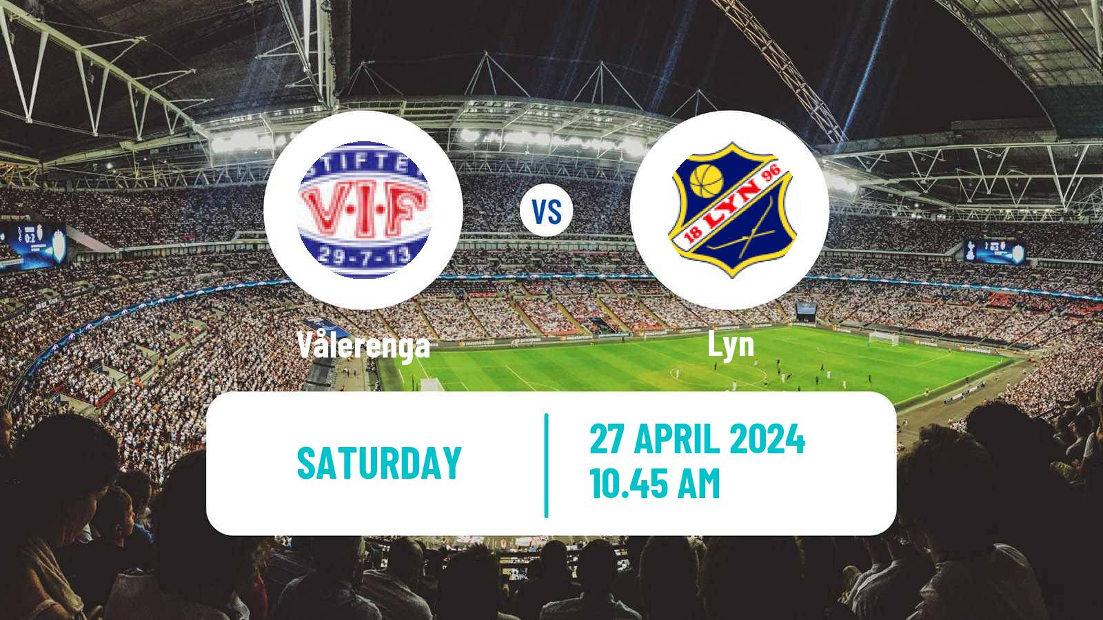 Soccer Norwegian Toppserien Women Vålerenga - Lyn